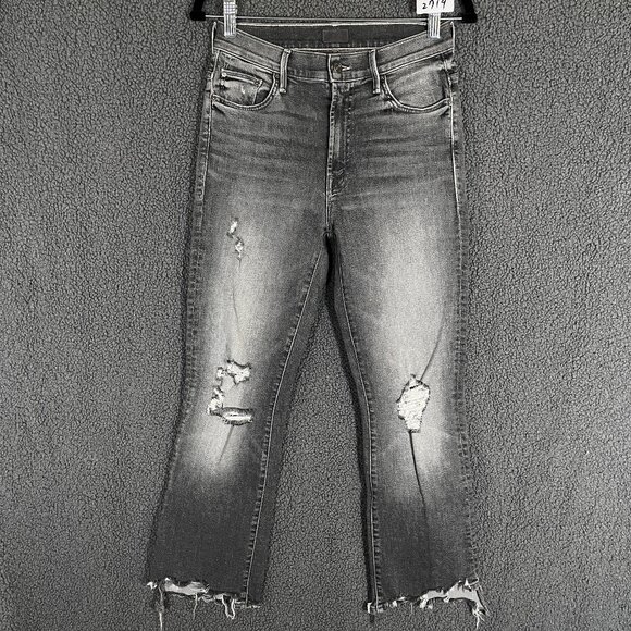 Mother The Insider Crop Step Chew Jeans - Women's Size 27 - Gray - Picture 1 of 10